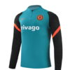 Chelsea 2021-22 Half-zip Tracksuit Blue&black - Image 2