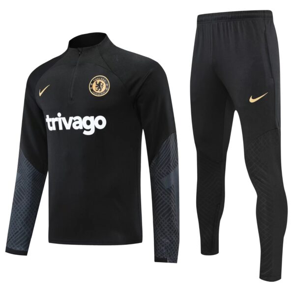 Chelsea 2022-23 Jacket Tracksuit Black - Image 2
