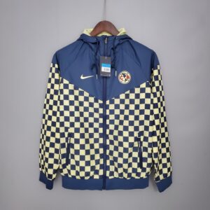 Club America 2021 Windbreaker Yellow And Blue Plaid