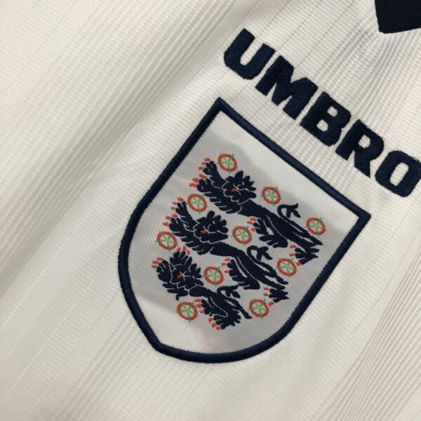 England 1996/97 Home #8 Gascoigne Retro Jersey - Image 3
