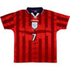 England 1998 Away Beckham Retro Jersey - Image 2