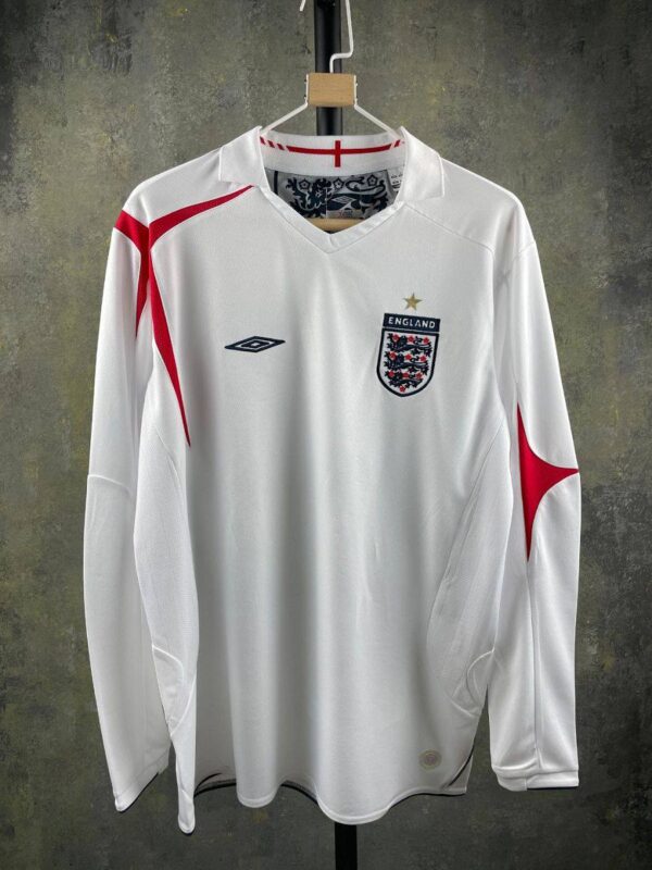 England 2006 World Cup Home Long Sleeves Retro Jersey