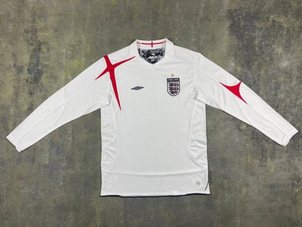 England 2006 World Cup Home Long Sleeves Retro Jersey - Image 6