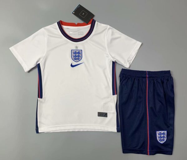 England 2021 Home Kids Jersey And Shorts Kit - Image 3