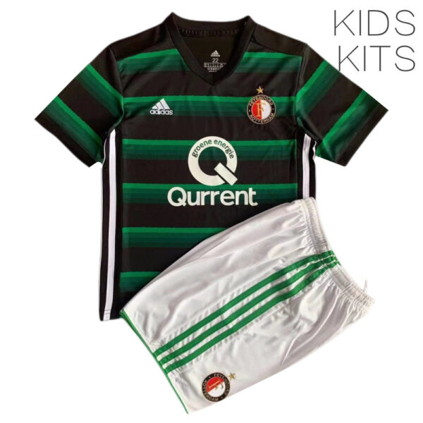 Feyenoord 2017/18 Away Kids Jersey And Shorts Kit - Image 3