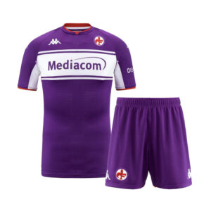 Fiorentina 2021/22 Home Kids Jersey And Shorts Kit