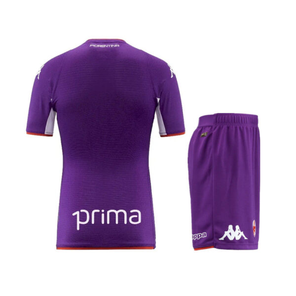 Fiorentina 2021/22 Home Kids Jersey And Shorts Kit - Image 2