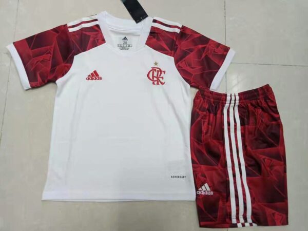 Flamengo 2021 Away Kids Jersey And Shorts Kit - Image 3