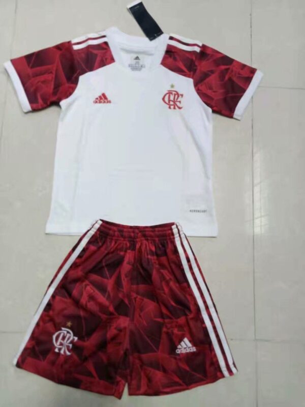 Flamengo 2021 Away Kids Jersey And Shorts Kit - Image 7
