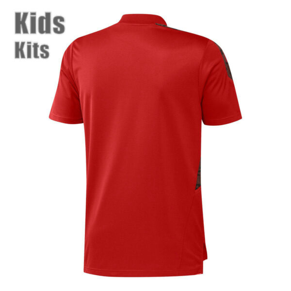 Flamengo 2021 Red Training Kids Jersey And Shorts Kit - Image 3