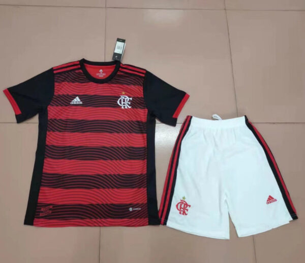 Flamengo 2022 Home Adult Jersey And Shorts Kit - Image 3