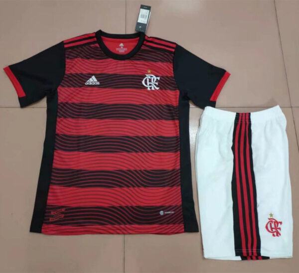 Flamengo 2022 Home Adult Jersey And Shorts Kit - Image 4
