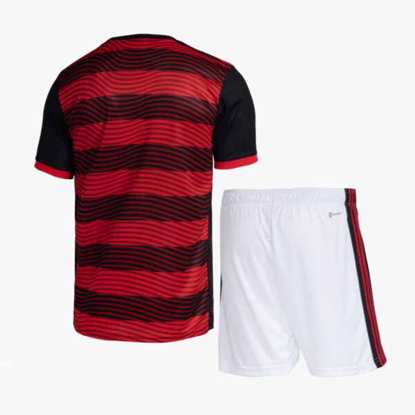 Flamengo 2022 Home Kids Jersey And Shorts Kit - Image 2