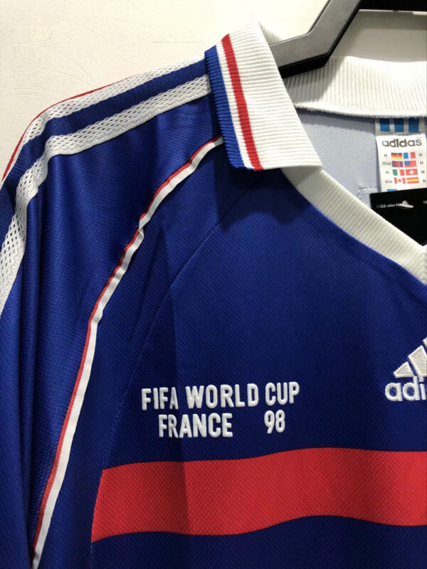 France 1998 World Cup Home Long Sleeves Retro Jersey - Image 3