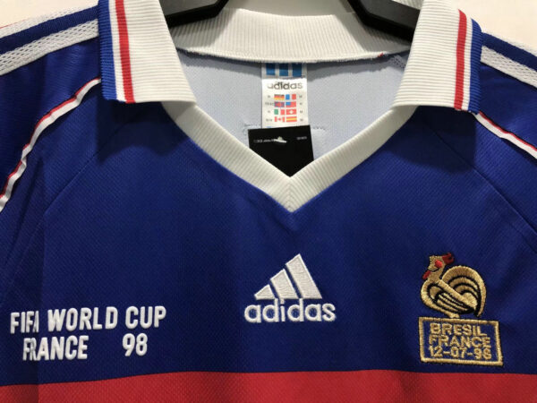 France 1998 World Cup Home Long Sleeves Retro Jersey - Image 5