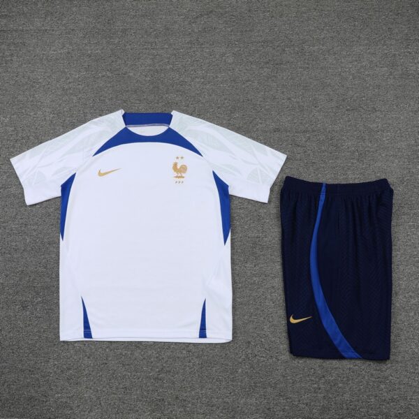 France 2022-23 Pre-Match Training Adult Jersey And Shorts Kit - Image 2