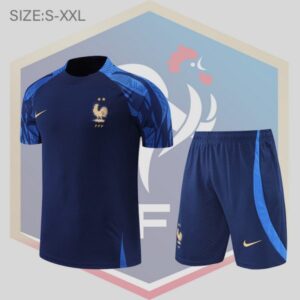 France 2022-23 Pre-Match Training Adult Jersey And Shorts Kit