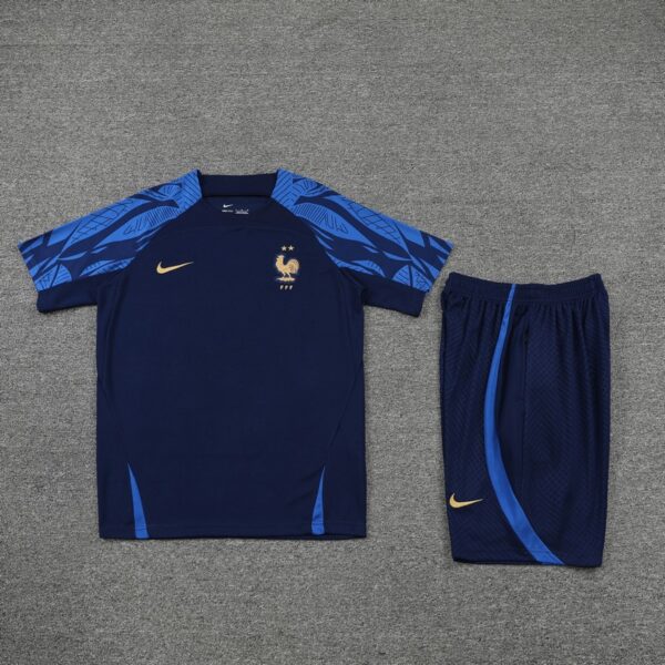 France 2022-23 Pre-Match Training Adult Jersey And Shorts Kit - Image 2