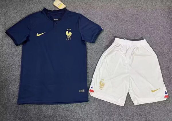 France 2022/23 Home World Cup Adult Jersey And Shorts Kit