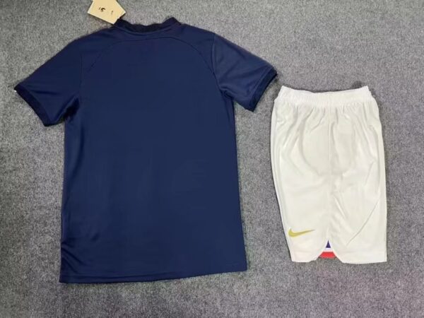 France 2022/23 Home World Cup Adult Jersey And Shorts Kit - Image 2