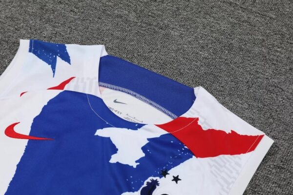 France 2022/23 Sleeveless Jersey With Shorts Kit - Image 4