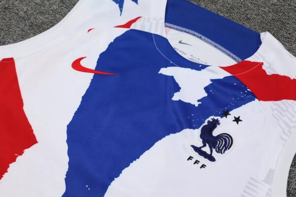 France 2022/23 Sleeveless Jersey With Shorts Kit - Image 3