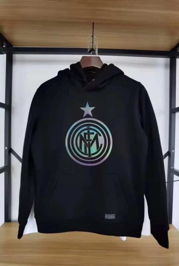 Inter Milan 2022 Sweater Hoodie Black - Image 2
