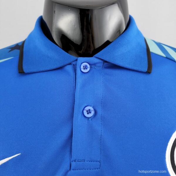 Inter Milan 2022/23 Polo Blue Boutique Jersey - Image 6