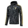 Juventus 2022 Windbreaker Hoodie Jacket Black&gold - Image 2