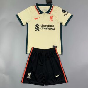 Liverpool 2021/22 Away Kids Jersey And Shorts Kit