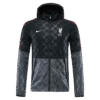 Liverpool 2022 Greyblack Windbreaker Hoodie Jacket