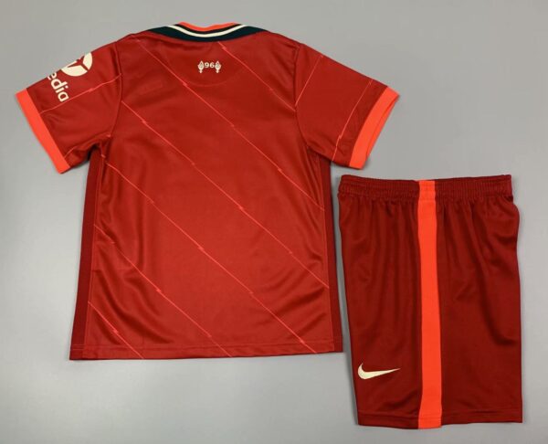 Liverpool 2021/22 Home Kids Jersey And Shorts Kit - Image 4