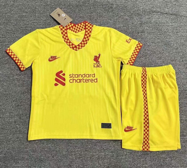 Liverpool 2021/22 Third Kids Jersey And Shorts Kit - Image 3