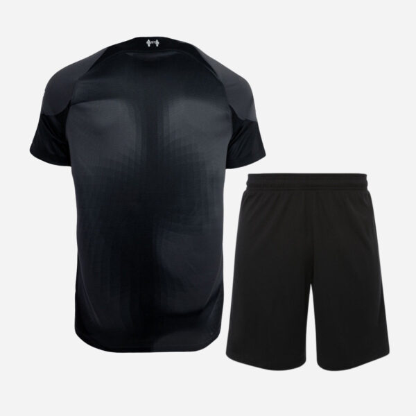 Liverpool 2022/23 Away Goalkeeper Kids Jersey And Shorts Kit - Image 2