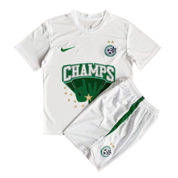 Maccabi Haifa 2021/22 Champion Adult Jersey And Shorts Kit - White - Image 3