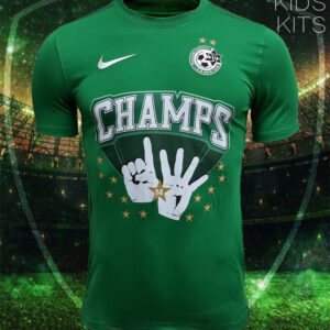 Maccabi Haifa 2021/22 Champion Kids Jersey And Shorts Kit  - Green