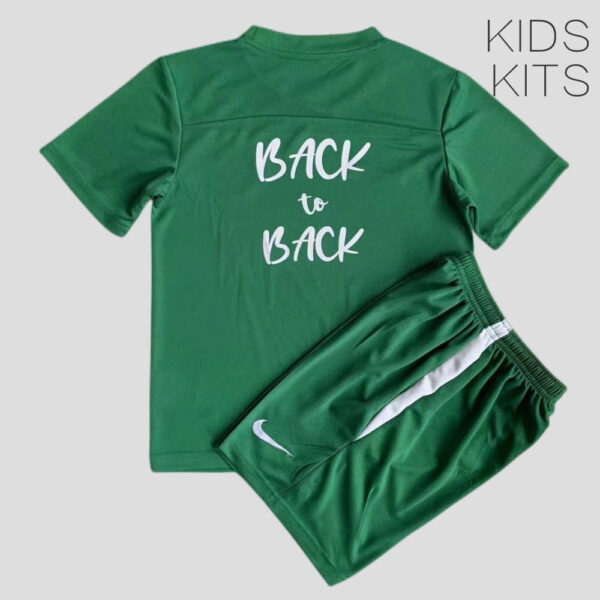 Maccabi Haifa 2021/22 Champion Kids Jersey And Shorts Kit  - Green - Image 4