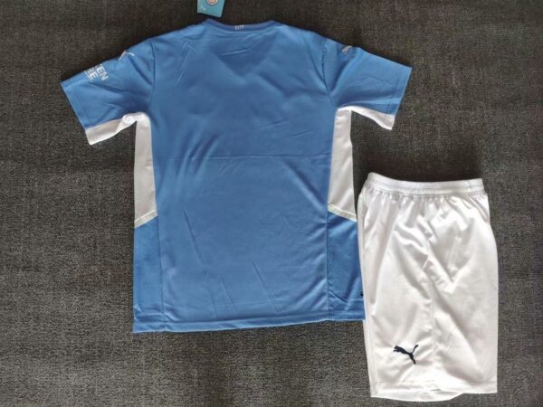 Manchester City 2021/22 Home Adult Jersey And Shorts Kit - Image 4