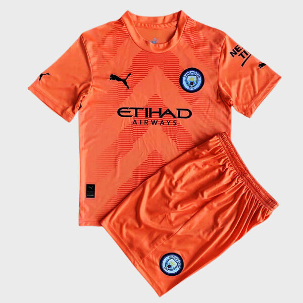 Manchester City 2022/23 Goalkeeper Adult Jersey And Shorts Kit - Image 3