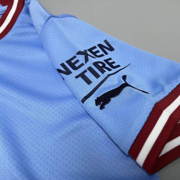 Manchester City 2022/23 Home Kids Jersey And Shorts Kit - Image 8