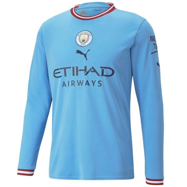 Manchester City 2022/23 Home Long Sleeve Jersey - Image 2