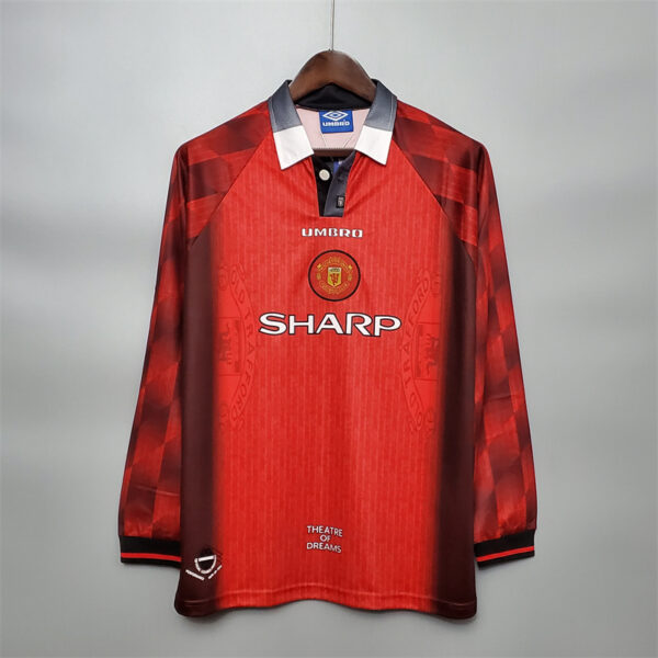 Manchester United 1996 Home Long Sleeve Retro Jersey