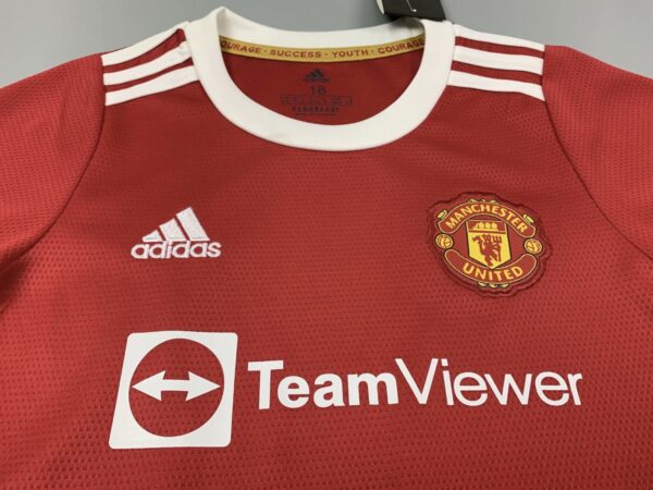 Manchester United 2021/22 Home Kids Jersey And Shorts Kit - Image 6