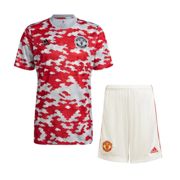Manchester United 2021/22 Pre-Match Adult Jersey And Shorts Kit