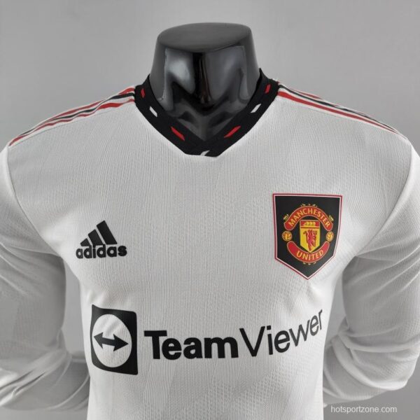 Manchester United 2022/23 Away Long Sleeve Player Version Jersey - Image 2