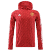 Manchester United 2022 Windbreaker Hoodie Jacket Red