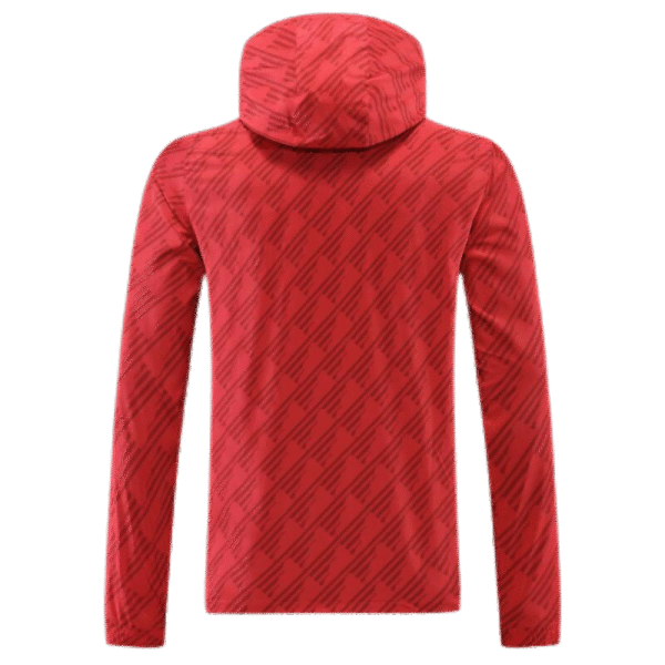 Manchester United 2022 Windbreaker Hoodie Jacket Red - Image 3