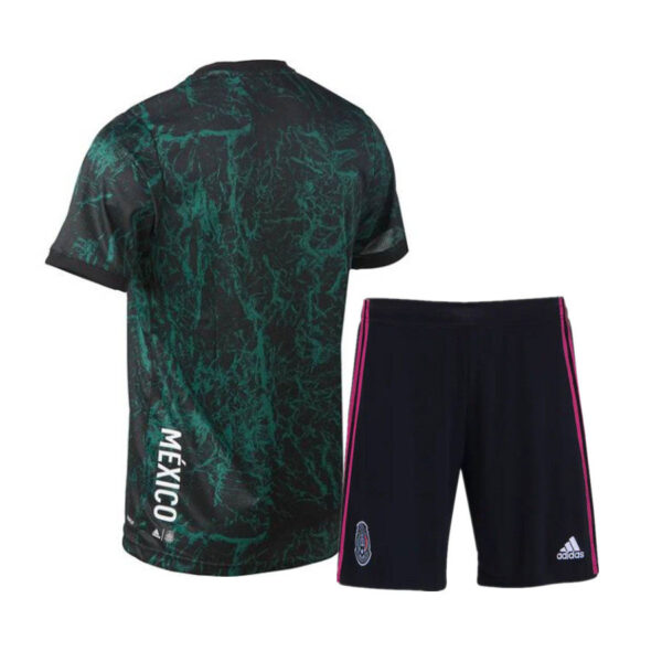 Mexico 2021 Training Kids Jersey And Shorts Kit - Image 2