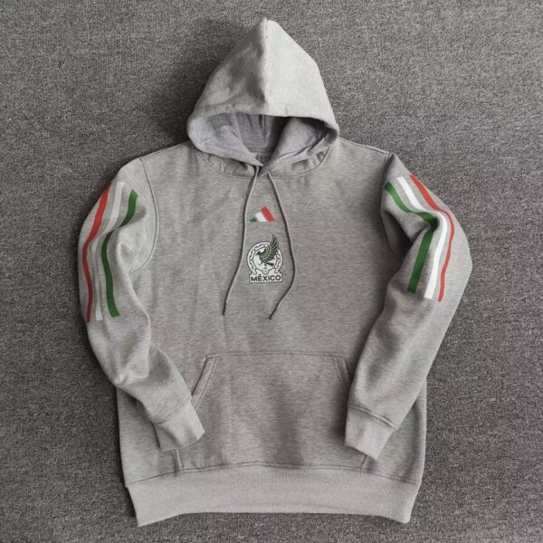 Mexico 2022 Sweater Hoodie Gray - Image 2