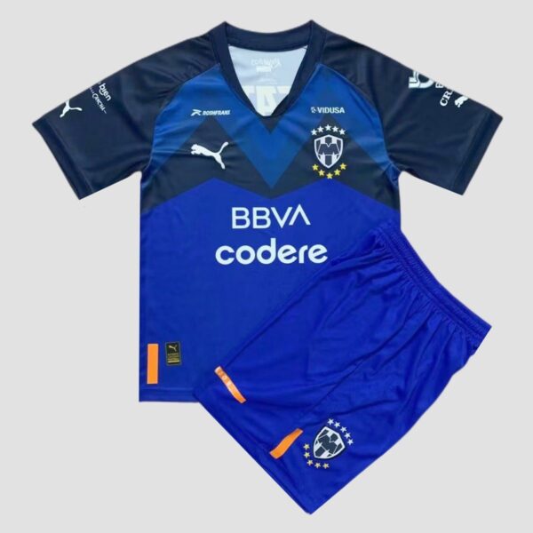 Monterrey 2022/23 Away Kids Jersey And Shorts Kit - Image 3